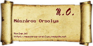 Mészáros Orsolya névjegykártya