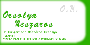 orsolya meszaros business card
