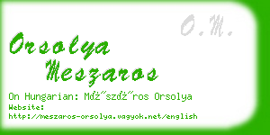 orsolya meszaros business card